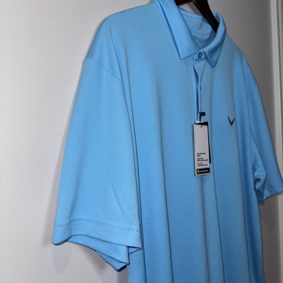 Callaway Golf Polo Shirt Baby Blue Opti-Dri Swing Tech Size XL NWT GOLF ******** - Picture 4 of 11